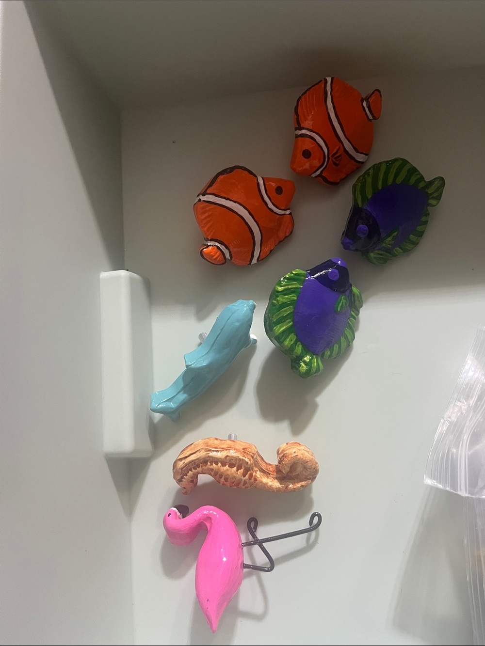 7pc Underwater/ fish life drawer knob/ cabinet knob lot colorful creative 679